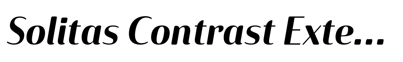 Solitas Contrast Extended Demi Italic
